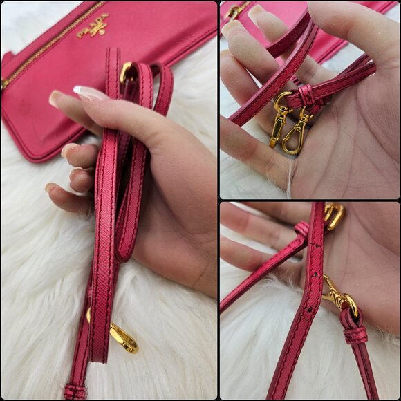 Prada  Pink Saffiano Crossbody Bag - Picture 15 of 16